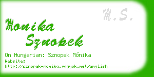monika sznopek business card